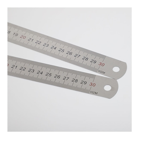 30cm rustfritt stål rett linjal - Multifunksjonell metall rett linjal