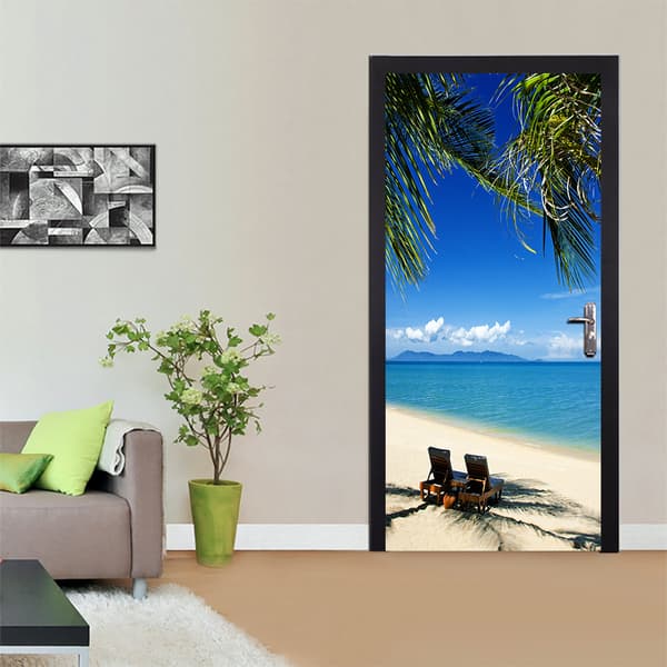 (38.5*200cm*2stk) 3D-effekt plakat dørklistremerke 9