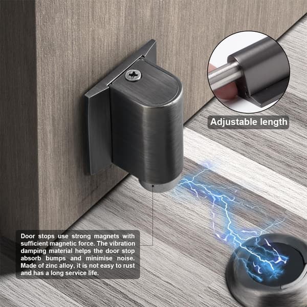 Stykker Magnetisk Dørstopper, Usynlig Dørstopper, Magnetisk Veggmontert Dørstopper, Magnetisk Utendørs Dørstopper