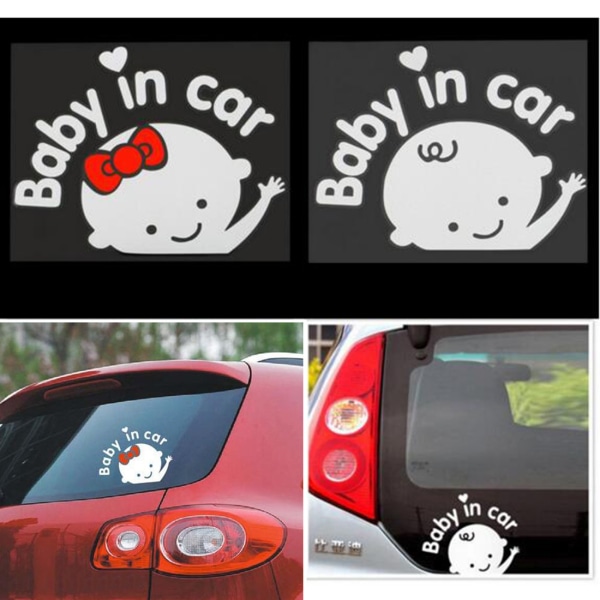 (4-pack) Baby on Board-klistermärke för bil, Baby on Board-klistermärke