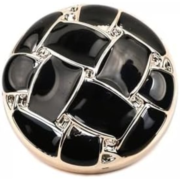 20 stk. 1\" Sorte Runde Shank Knapper med Vævet Design til Frakke Syning