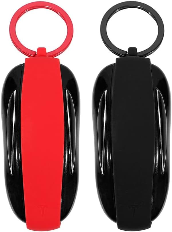 2-pack Tesla Model S Silikonnyckelskydd med Nyckelring