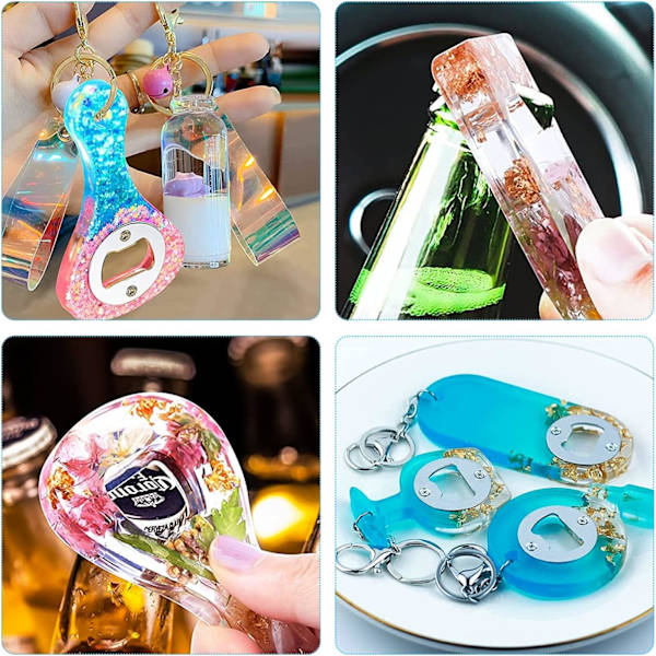 Flaskeåbnerform Silikone Flaskeåbner Kit Resin Flaskeåbnerforme med Skruer 10 Bi