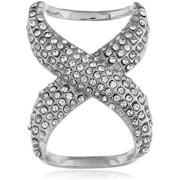 2 st. Legering X-formad Artificiell Rhinestone Halsduks Spänne Hållare Ring Halsduk Spänne Blus Sjal Wrap Kläder Dekoration