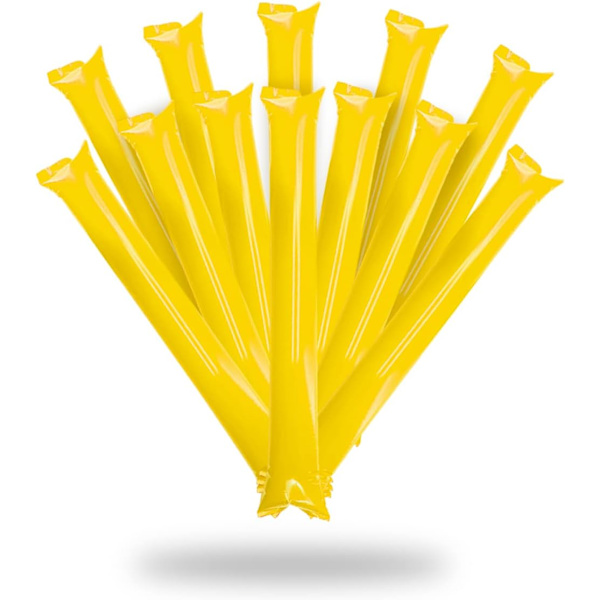 (Gul) Sæt med 50 oppustelige plastikpinde til underholdning