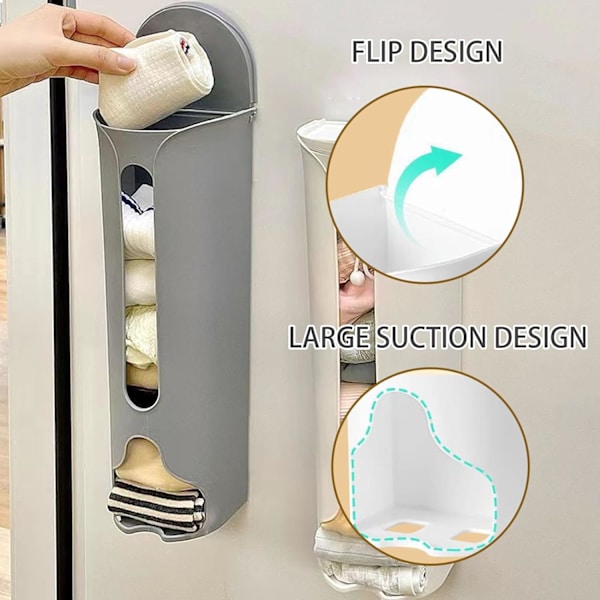 Vægmonteret opbevaringsboks 3 stk. Strømper Trusser Opbevaring Undertøj Organizer Multifunktionel Punch-Free U