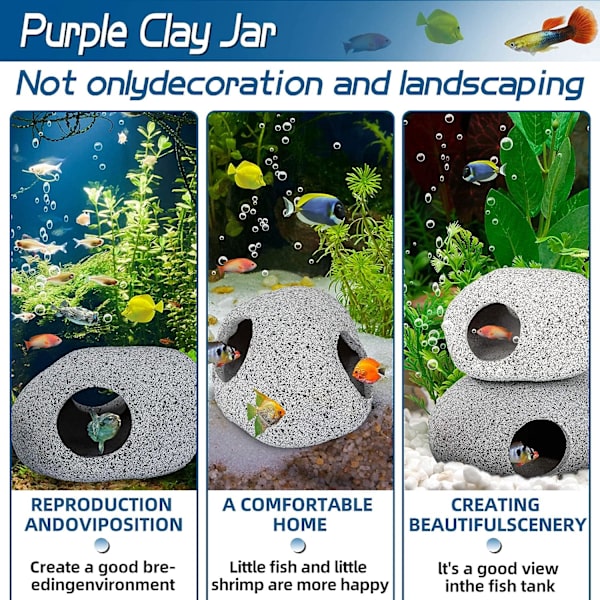 Akvarium Dekorationer, Akvarium Dekorationer Betta Skjulested Cav
