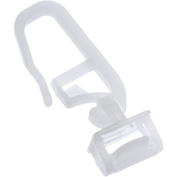 20 Stycken, Plast, Vit, Clip-on Glid med Vikbar Krok inkluderad,