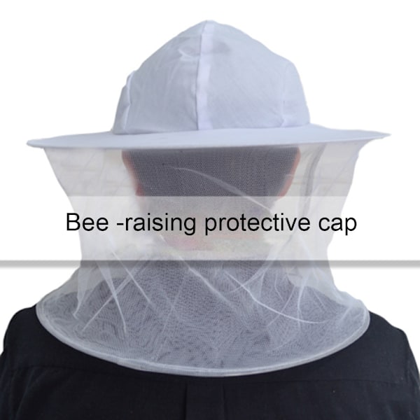 Hvite 2-delte birøkterhatter for bier, knott, insekter, mygg, med netting for menn, kvinner, barn