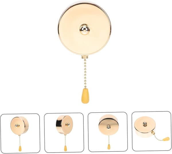 2 stk. Loftventilator Kædetilbehør Træk Switch Til Loftventilator Vægskinne Switch Loftlampe Kæde Lamper Metal