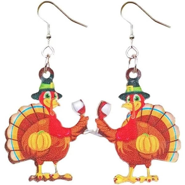 Akryl Thanksgiving Tyrkiske Ørepynt Høst Ørepynt Dyr Ørepynt Thanksgiving Smykker For Kvinner