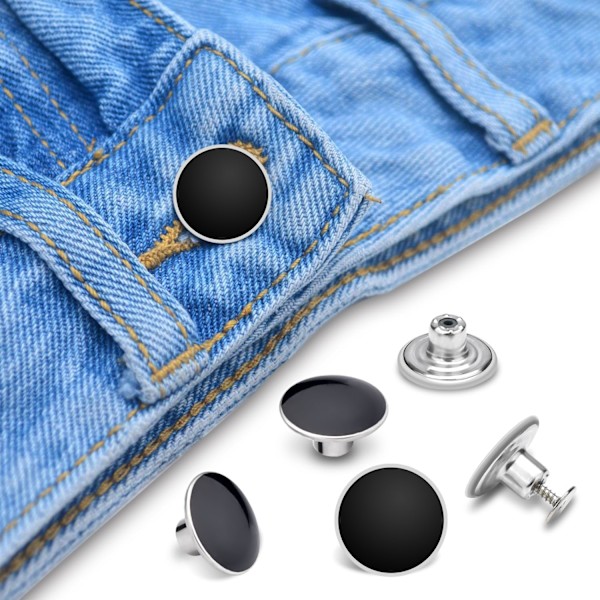 24 stk. 17 mm Jeans Knap Udskiftning, Metal Knapper til Jeans Uden Syning Sømløs Aftagelig Knap til Jakke Frakke, Løse Jeans, Bukser DIY Syning Udskiftning
