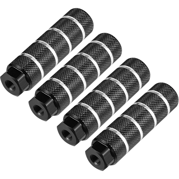 4 st Aluminiumlegering Bakre Fotpinnar Fotstöd Universal Svart för BMX MTB Cykel Passar 3/8 Tums Axlar