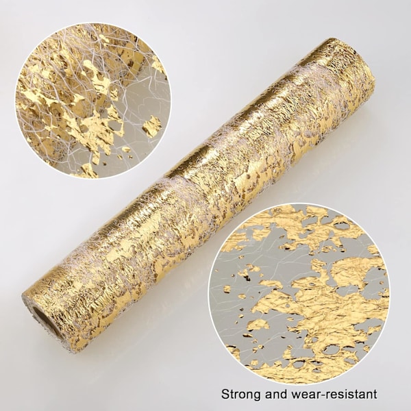 15Mx28cm Metallic Guld Bordslöpare Guldfolie Inslagning Band Id