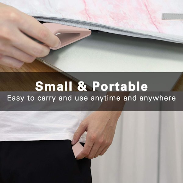 Rosa 4PCS Laptop Stativ, Universell Triangulär Silikon Datorstativ Justerbar Höjd, Anti-Slip Ra