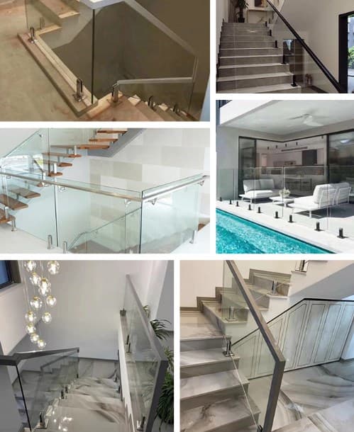 Stansfria glasklämmor markklämmor för pool