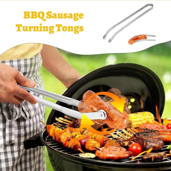 Grillipihdit Pitkät Grillipihdit BBQ-rullamakkarapihdit Makkararulla Rullilla Grilli Työvälineet Grillup Lisävaruste