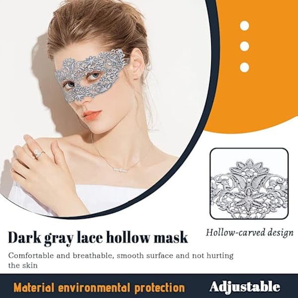Blondert, tykkere, formløs maske, Halloween-øyemaske for fest og dans, gave til kjæreste
