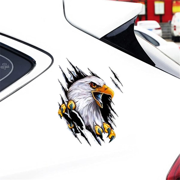 3D Bilsticker med Dyremotiv, Ørn Bilsticker Klæbende Vinyl Sticker Karosseri Sticker Ridse Dækning Bumper Sticker