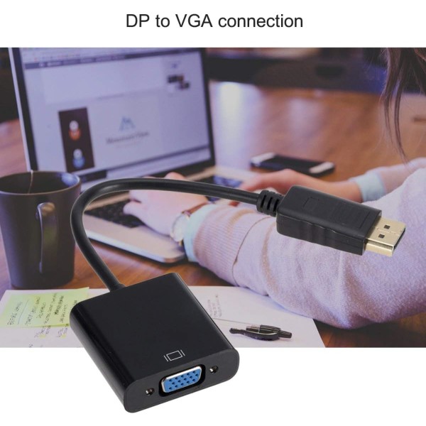 2 st - Gobutevphver Displayport till VGA Adapterkablar DP till VGA Con
