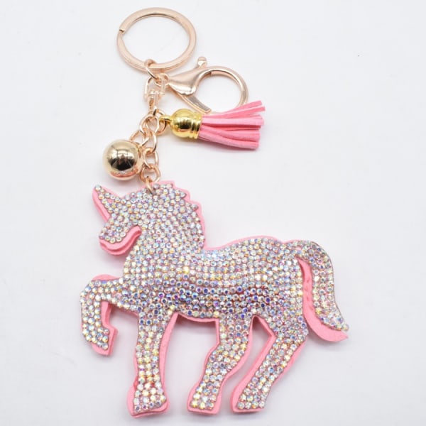 Pink Bling SS6 Premium Crystal Heart Keyring