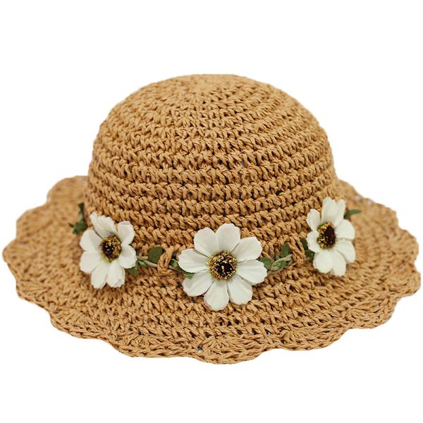Jente Solhatt Faltbar Solhatt (Hodeomkrets 48cm) med Flo