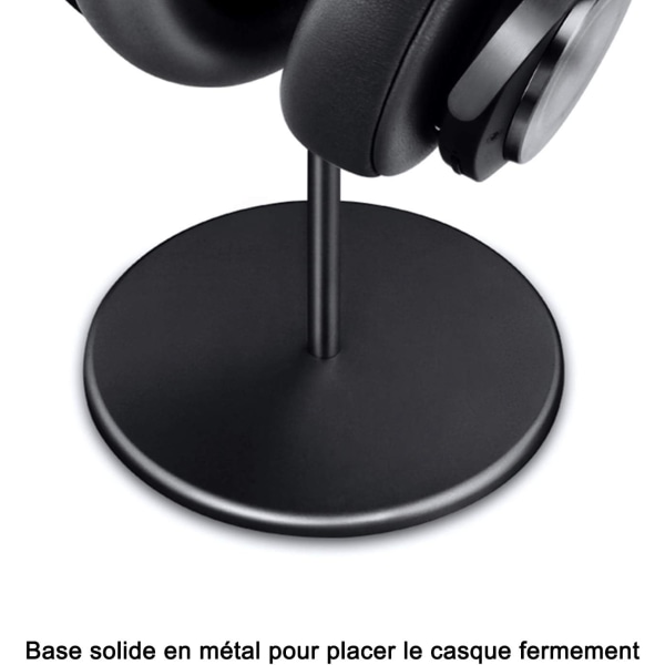 Hovedtelefonholder, hovedtelefonholder i valnød og aluminium, holder til gaming-headset med kraftigt solid B