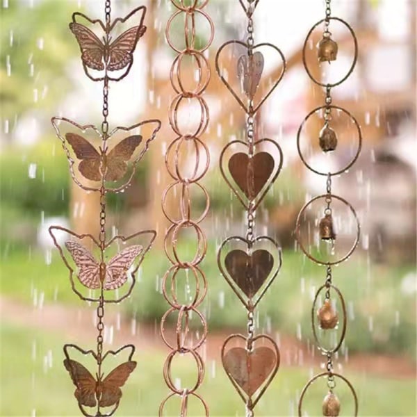 Metal Rain Chain（Butterflies）, Steel Sheet Rain Chain for Gutters