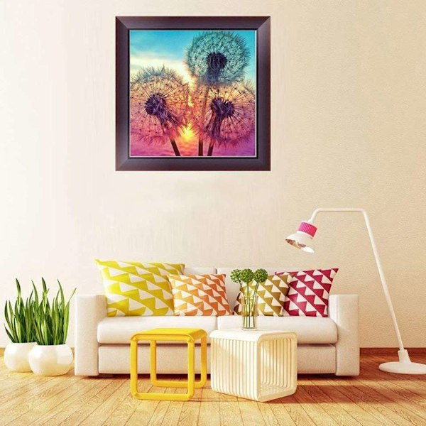 (30x40cm)DIY 5D Diamantmaleri efter nummer Kits Mælkebøtter F