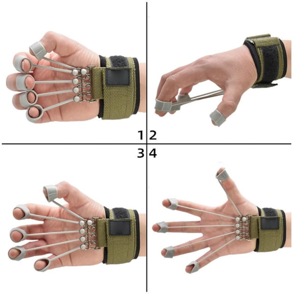 Finger Exerciser, 20 LB Hand Grip Strengthener, Hand Strengthener Finger Resistance Band Gitarr Finger Stretcher Yoga Utrustning