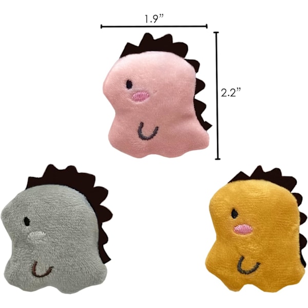 5×5×5cm 3 st Söta Små Djurtillbehör Leksaker Dinosaurie för Igelkotttillbehör Marsvin Hamster Små Husdjursleksak Present P