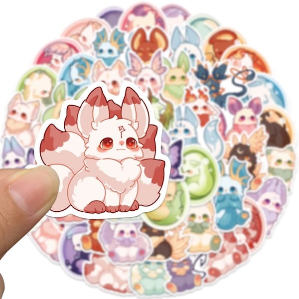 50 kpl Lasten Fantasiaolentojen Eläimet Vedenkestävät Vinyyli Tarrat Kannettavalle Tietokoneelle, Luistelulaudalle, Puskurille, Päiväkirjalle, söpöt Kawaii Anime Tarrat