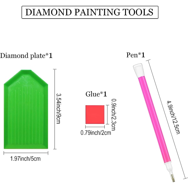 6 kpl Diamond Painting Kit, 30X40cm 5D Diamond Painting Resi