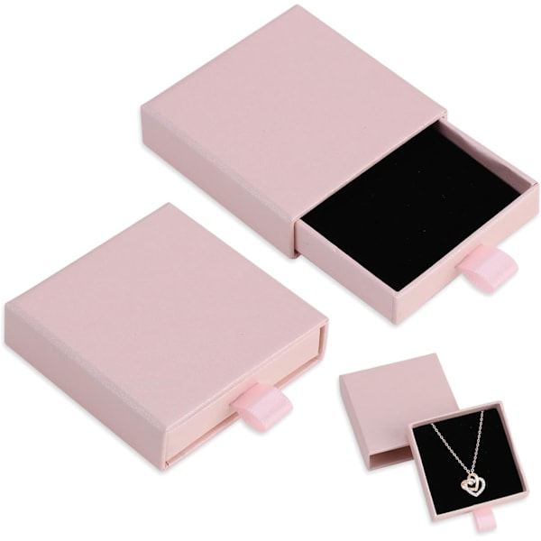 2-pack smyckeskrin i kartong, smyckesförpackning i kartong, liten presentask för armband, ringar, örhängen