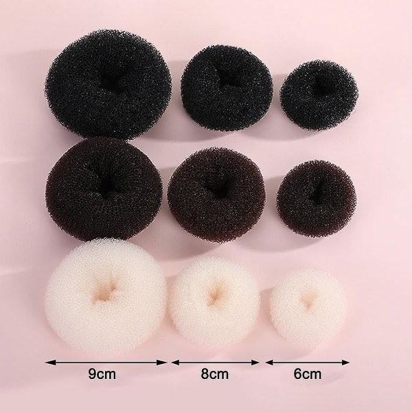 3 stycken hårbulleformare för kvinnor, hårdonut, knutring