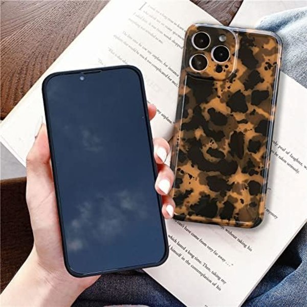 iPhone 13 Pro Max Skal Sköldpadda Gepard Leopard Tryck Söt Trendig Djurmönster Design Flexibel Mjuk TPU Skyddande Kvinna