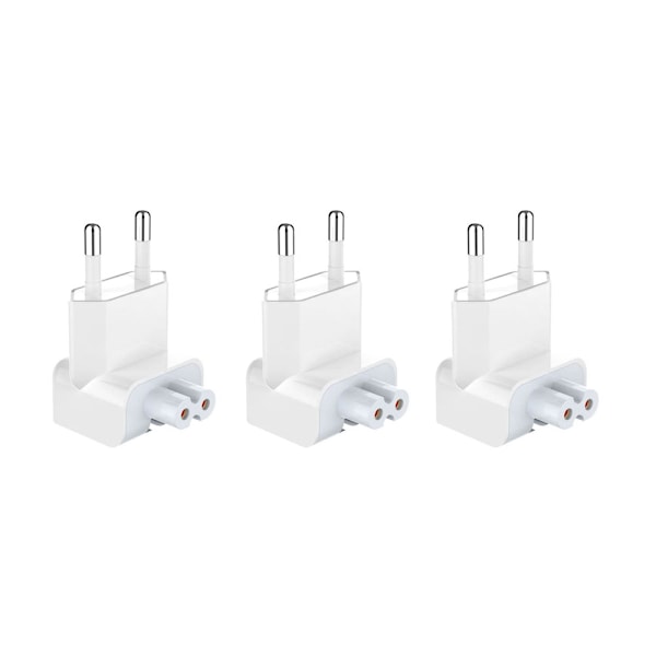 3 stk. Apple-Macbook rejseadapter kompatibel (EU) hvid