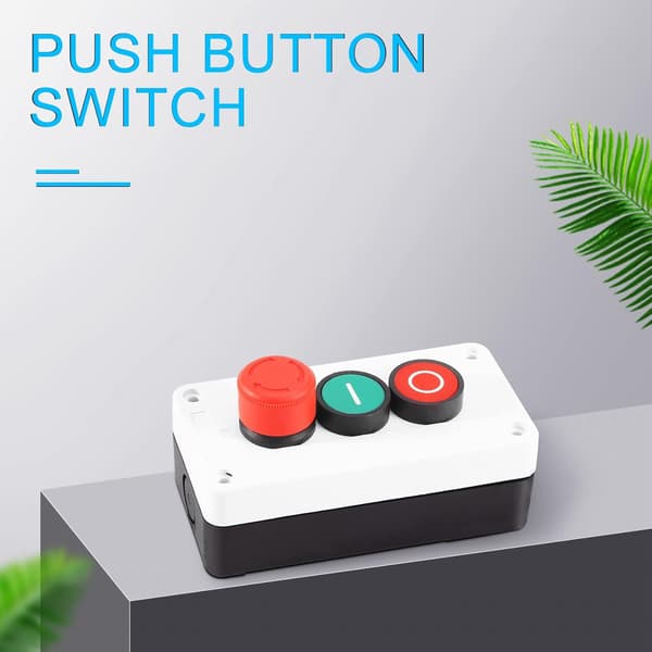 Nødstop NC NO momentant trykknap rød og grøn switch