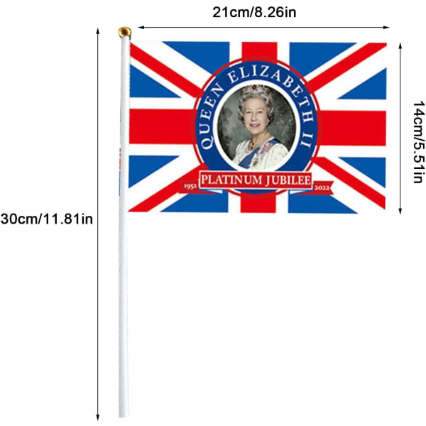 2022 Dronning Elizabeth Platin-jubilæumsflag - 5 x 8 tommer