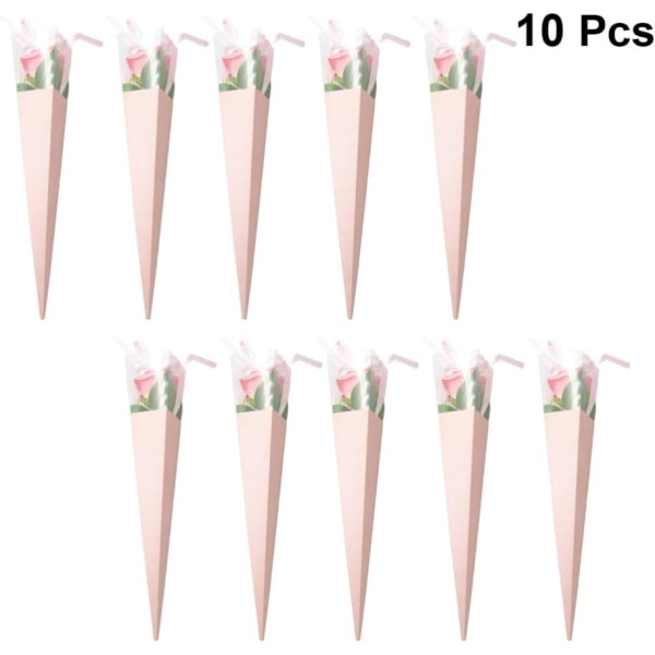 Yksinkertaiset ruusupakkauspussit 10 kpl Kukkakimppupaperi Kukkahihat Kukka-asetelmat äidille
