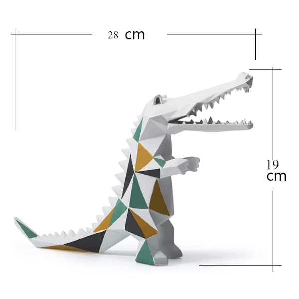 Amoy-Art Krokodille Statue Dyreskulptur Figur Moderne Anim