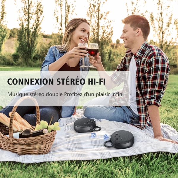 Pieni ja tehokas kannettava Bluetooth-kaiutin ulkotiloihin, 10 W, Bluetooth 5.0 ja IPX7 Wat