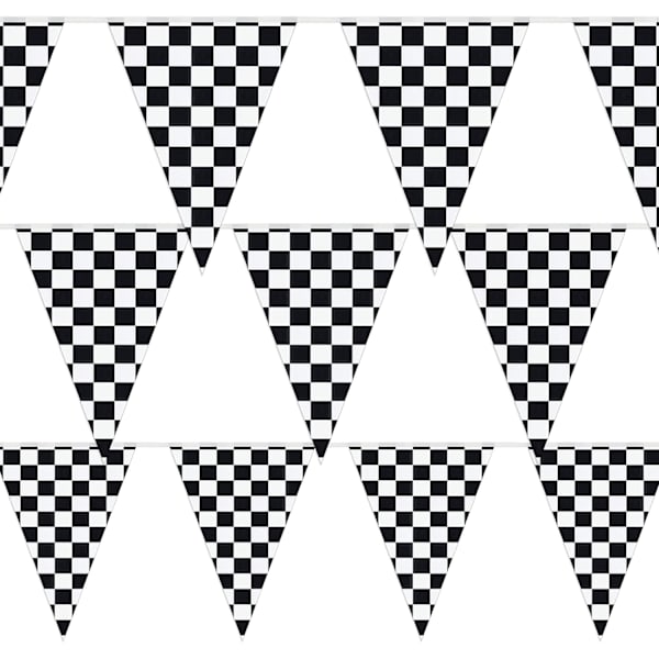 Sort-hvide ternede flag 196' FT Vimpel Racing Banne