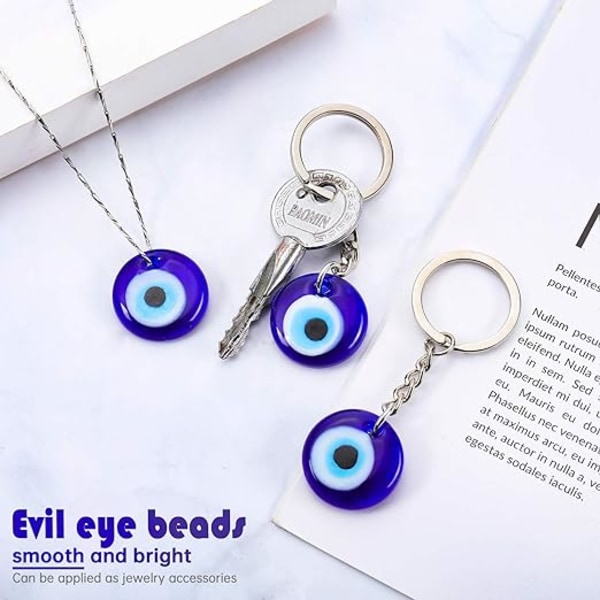 20 kpl Turkinsininen Evil Eye -riipuskoru, käsintehty lasiavain