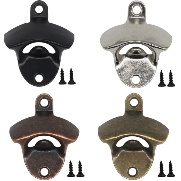 4PCS Veggmontert Flaskeåpner, Flaskeåpner, Ølflaskeåpner, Veggmontert Flaskeåpner, Morsom Retro