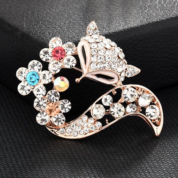 Brosch Pin Rhinestone Djur Broscher Kavajslag Pin Fest Brosch Pin för Kvinnor Flickor