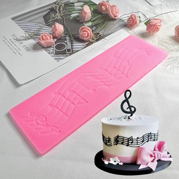 MH-Multi Musikknoter Blonder Silikonform Fondantmatte Kakedekorasjon