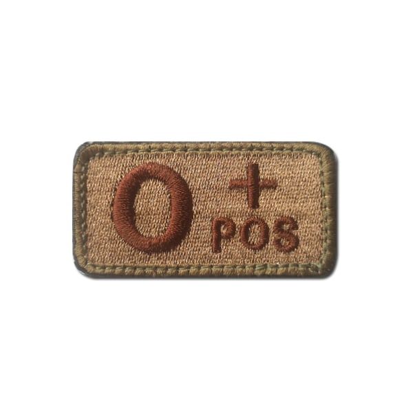 Brodert blodtypeskilt (O+)