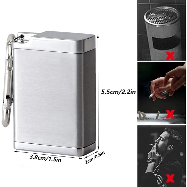 Portable Ashtray Mini Ashtray with Key Ring Smokeless Travel