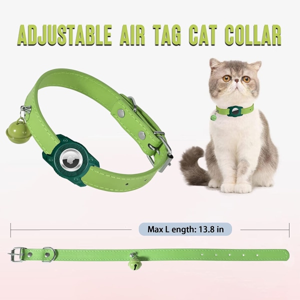 Collier Chat-Vert Collier pour Chat airtag Support Airtag Boucl